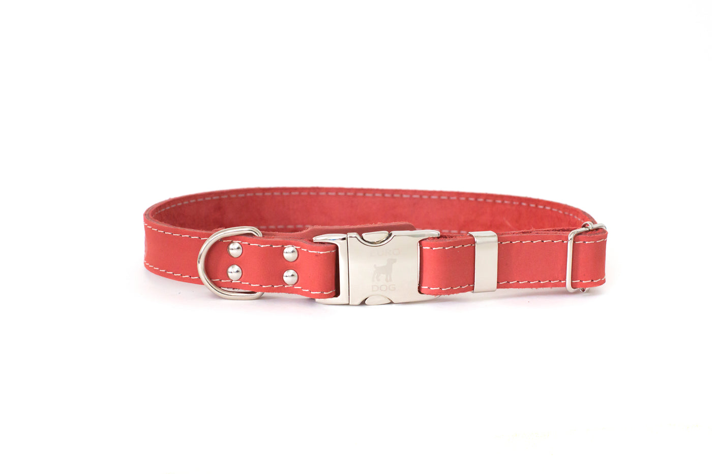 Soft Leather Quick-Release Dog Collar With Metal Buckle