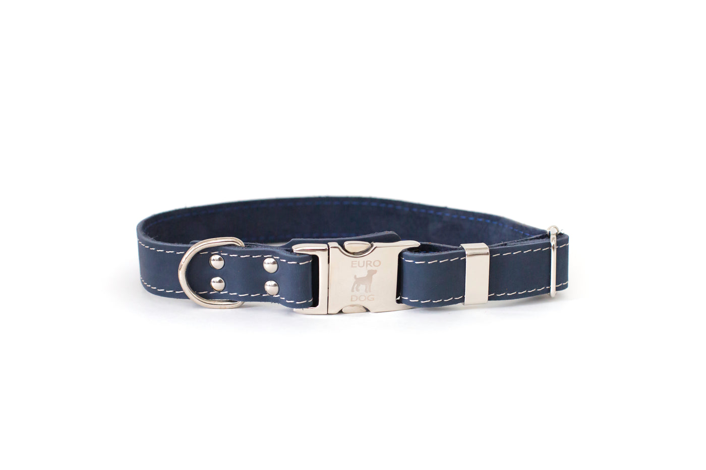 Soft Leather Quick-Release Dog Collar With Metal Buckle – Euro-Dog ...