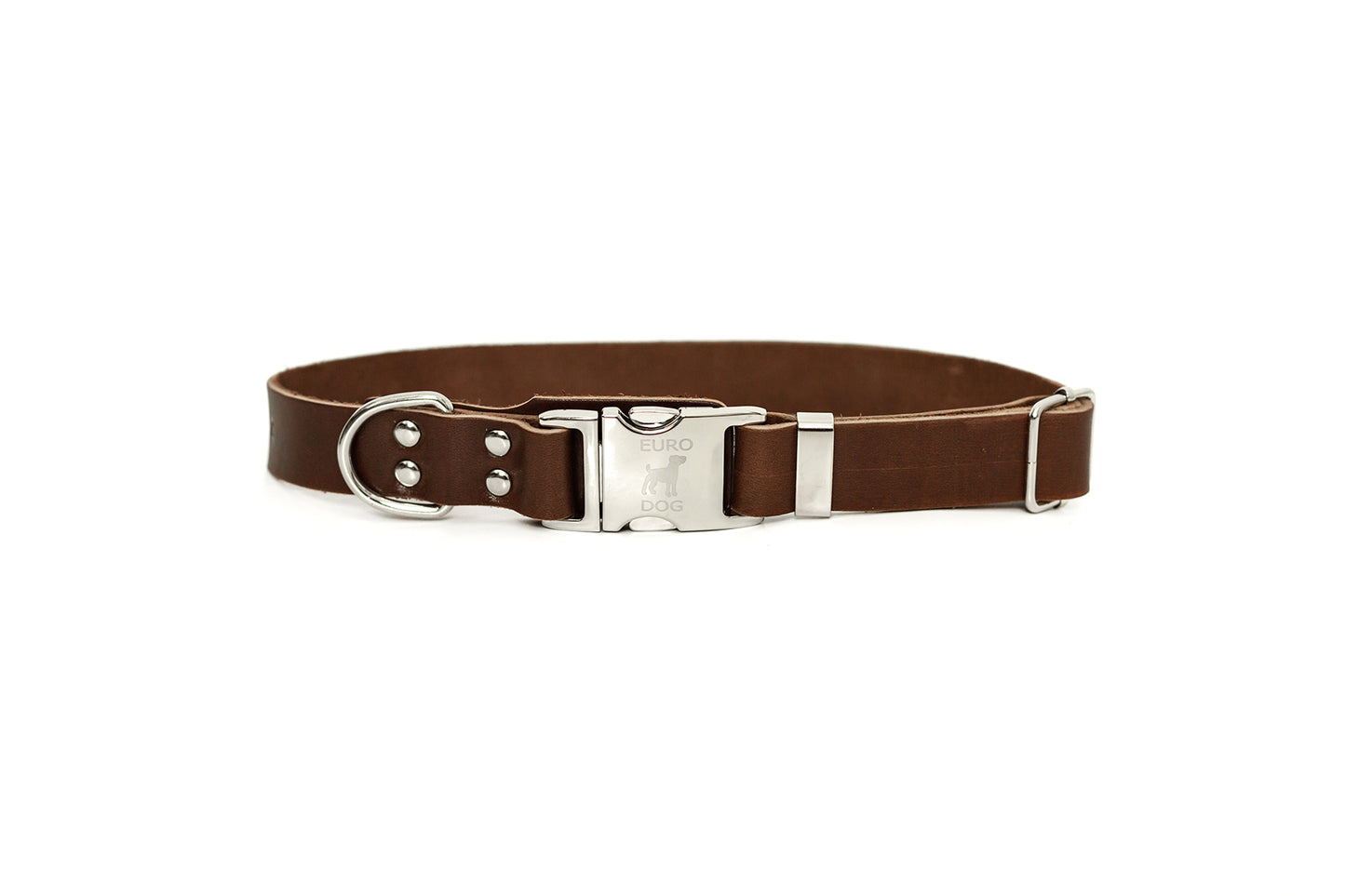 Modern Style Quick-Release Leather Dog Collar