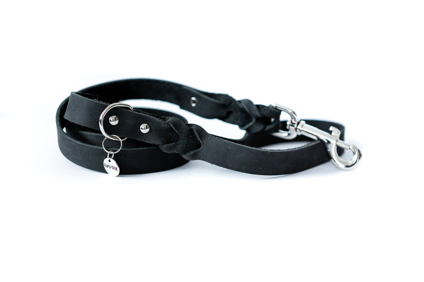 Plaited Luxury Pet Collar, Black