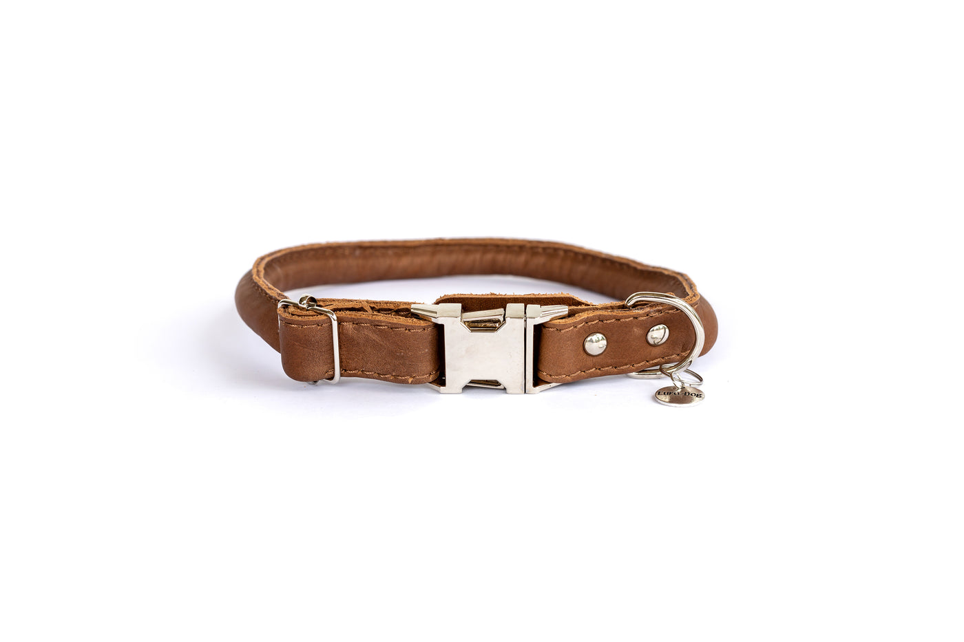 Euro Dog Soft Rolled Leather Dog Collar Quick Release Buckle Made in USA Affordable Luxury