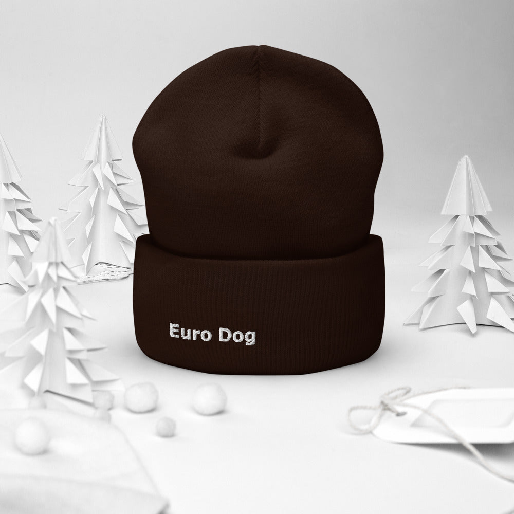 Euro Dog Matching Color to Dog Collar Cuffed Beanie