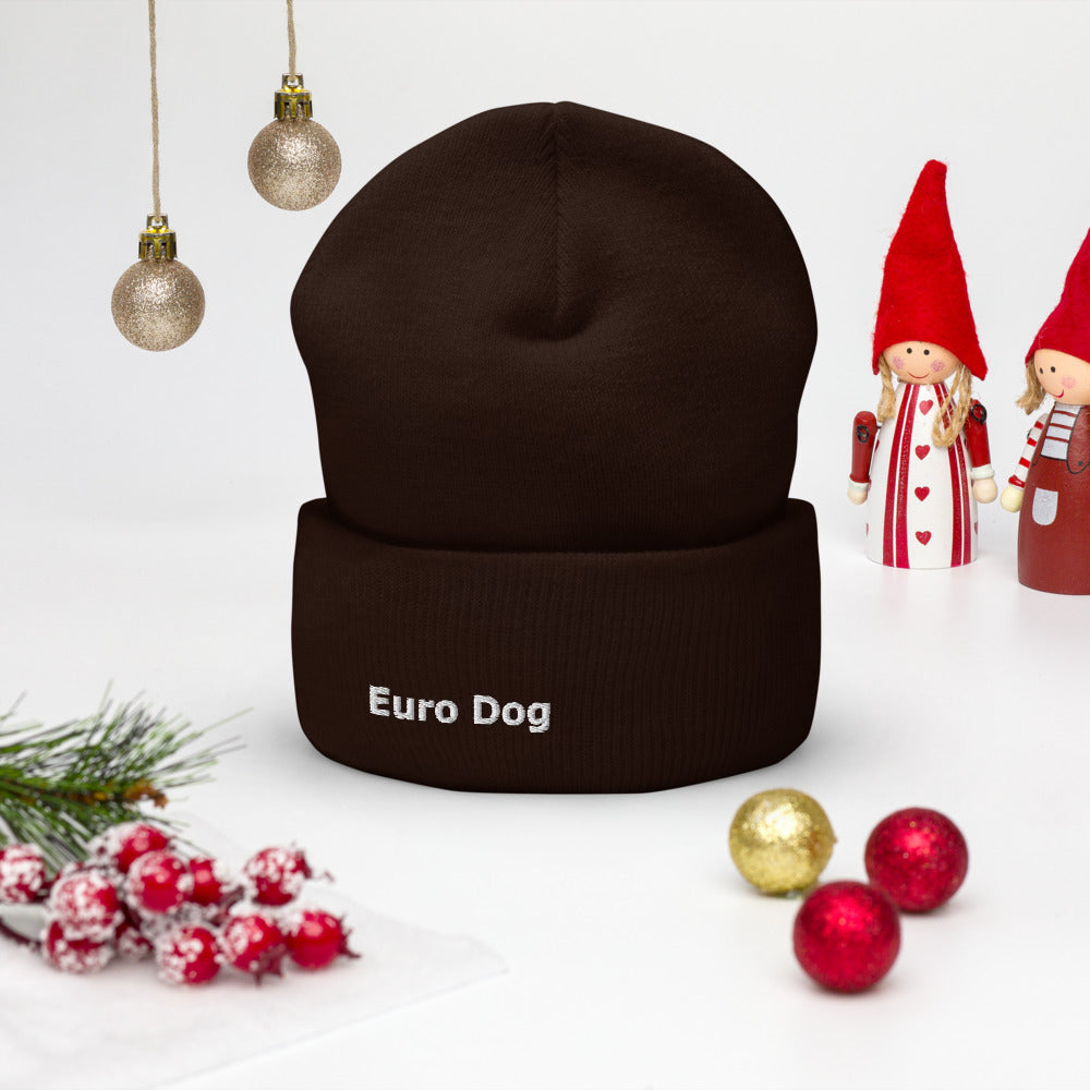 Euro Dog Matching Color to Dog Collar Cuffed Beanie